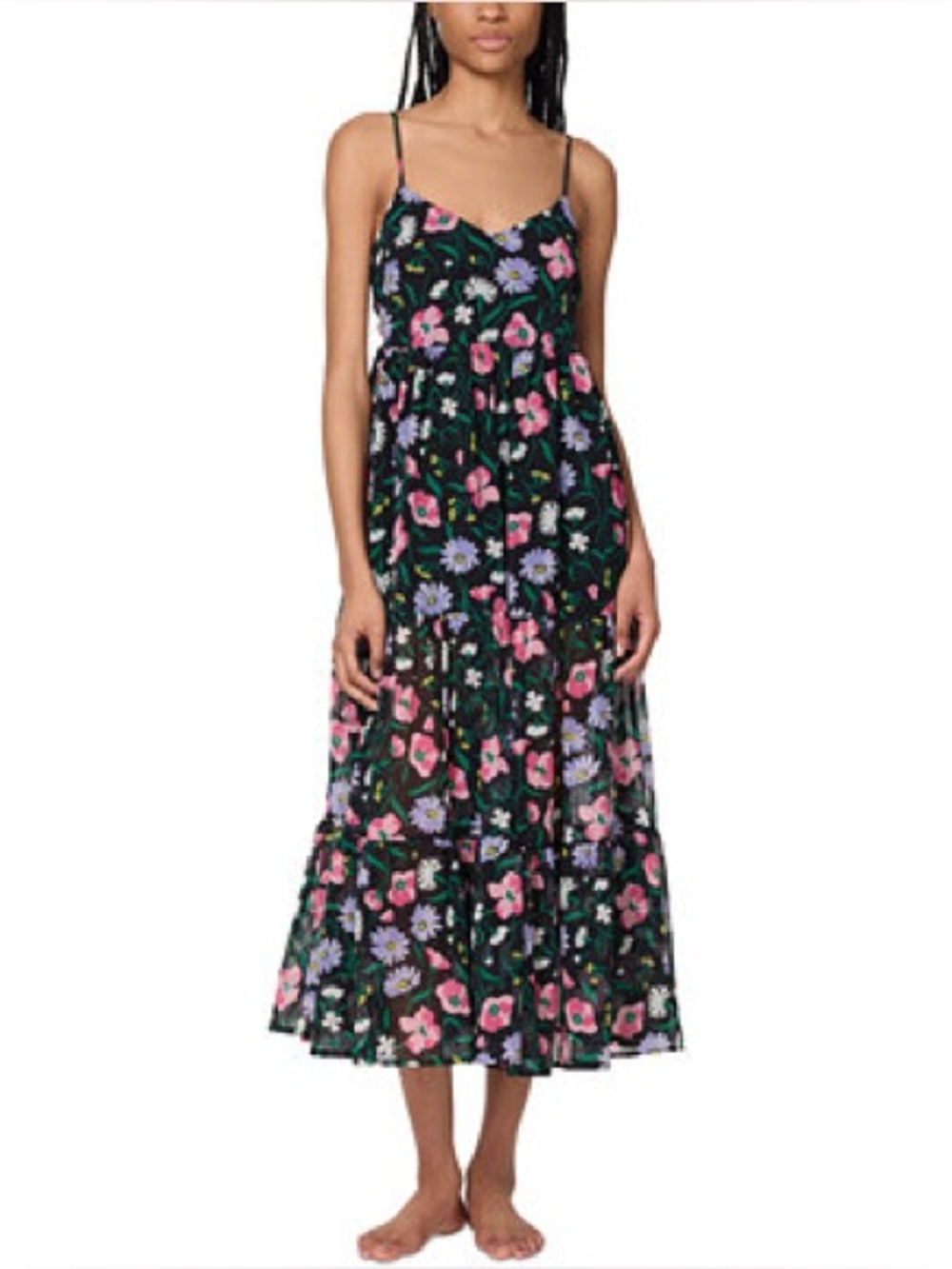Kate Spade New York Spring Bouquet Tiered Cover-Up Dress size L